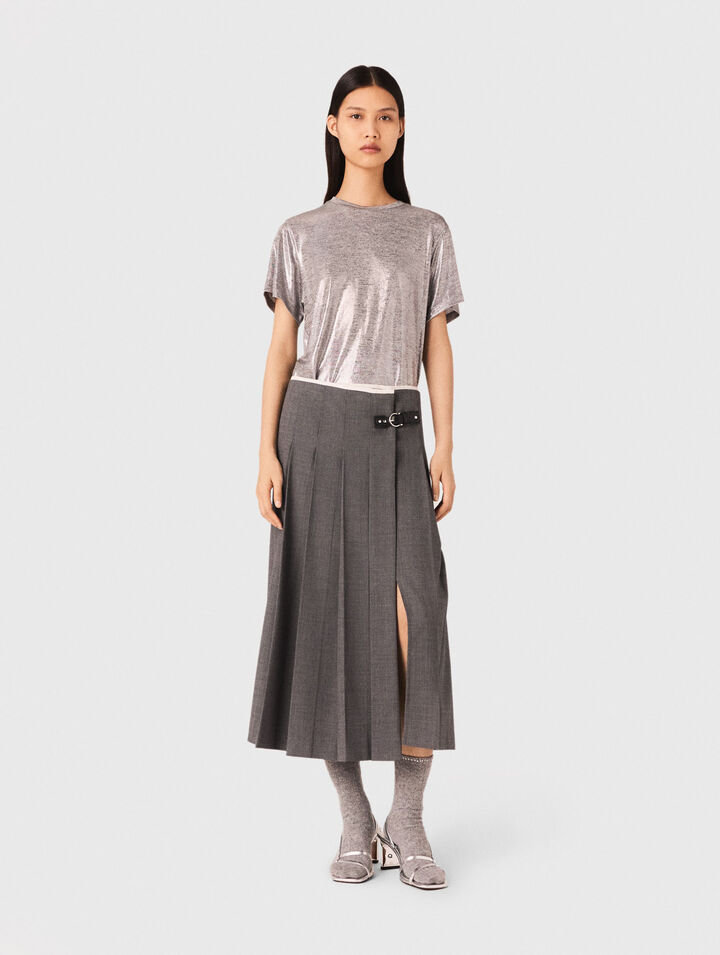 T-shirt in lamé