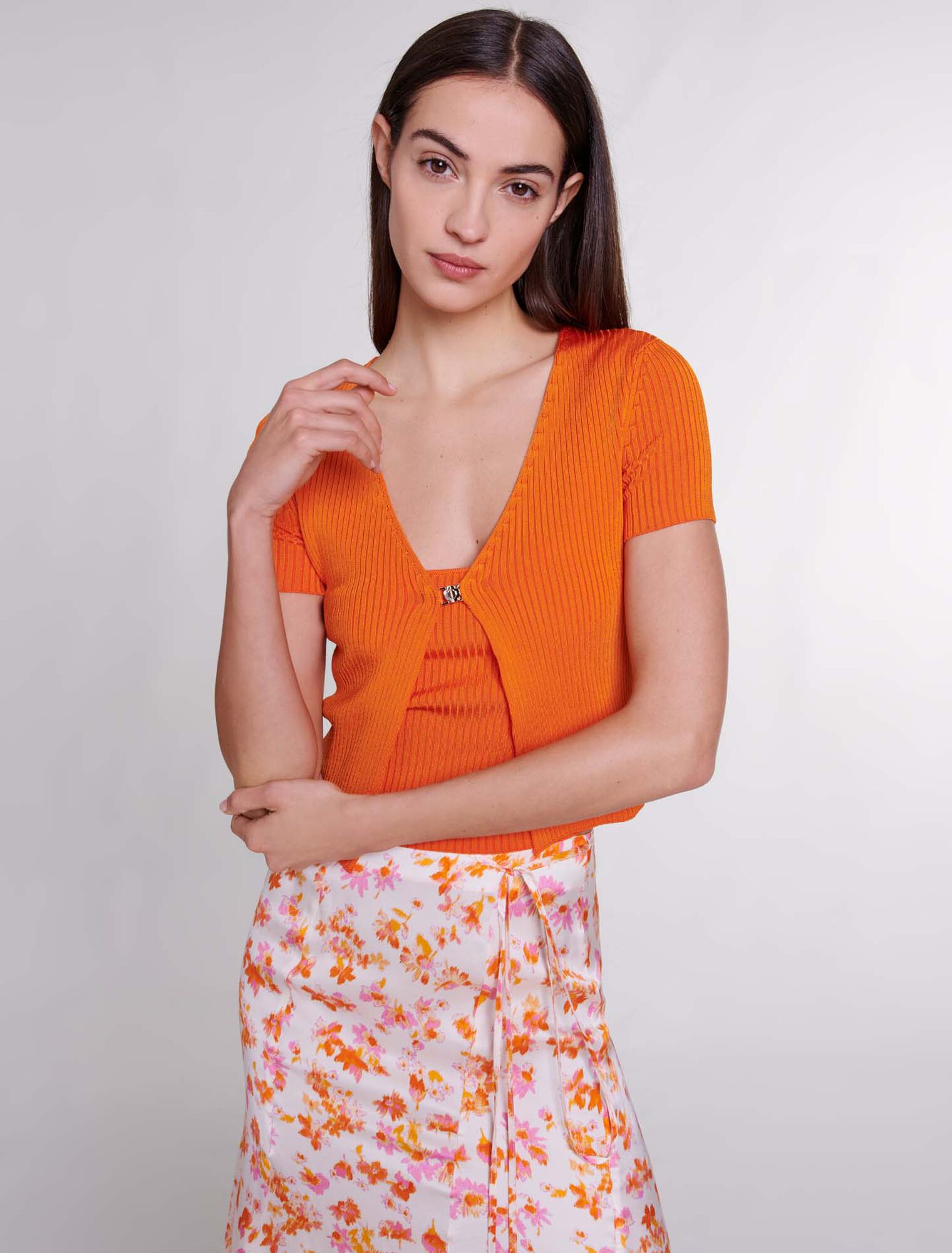 Twin set in maglia a coste