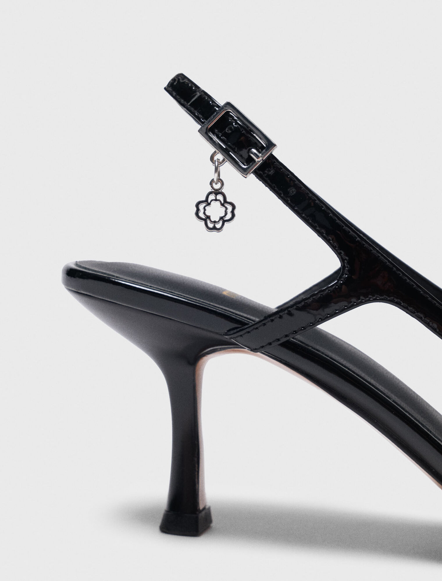 Décolleté slingback pelle vernice