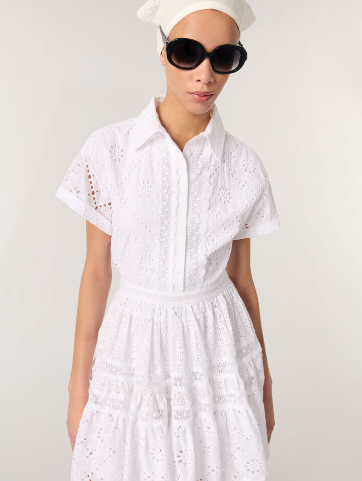 Abito babydoll con ricamo