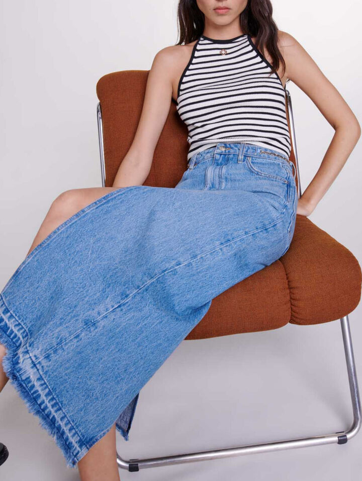 Gonna lunga in denim