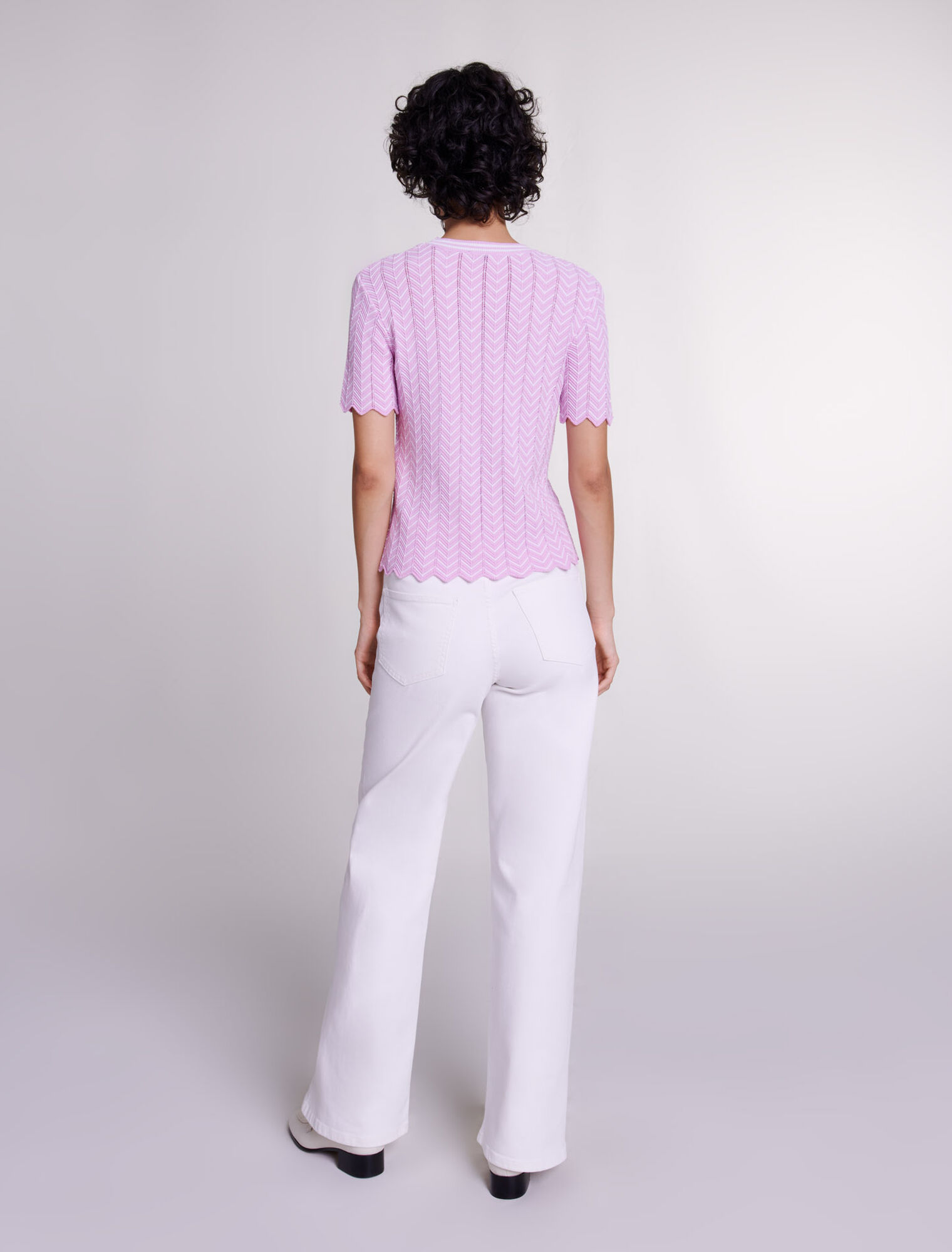 Top in maglia traforata
