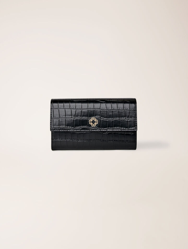 Borsa in pelle goffrata coccodrillo