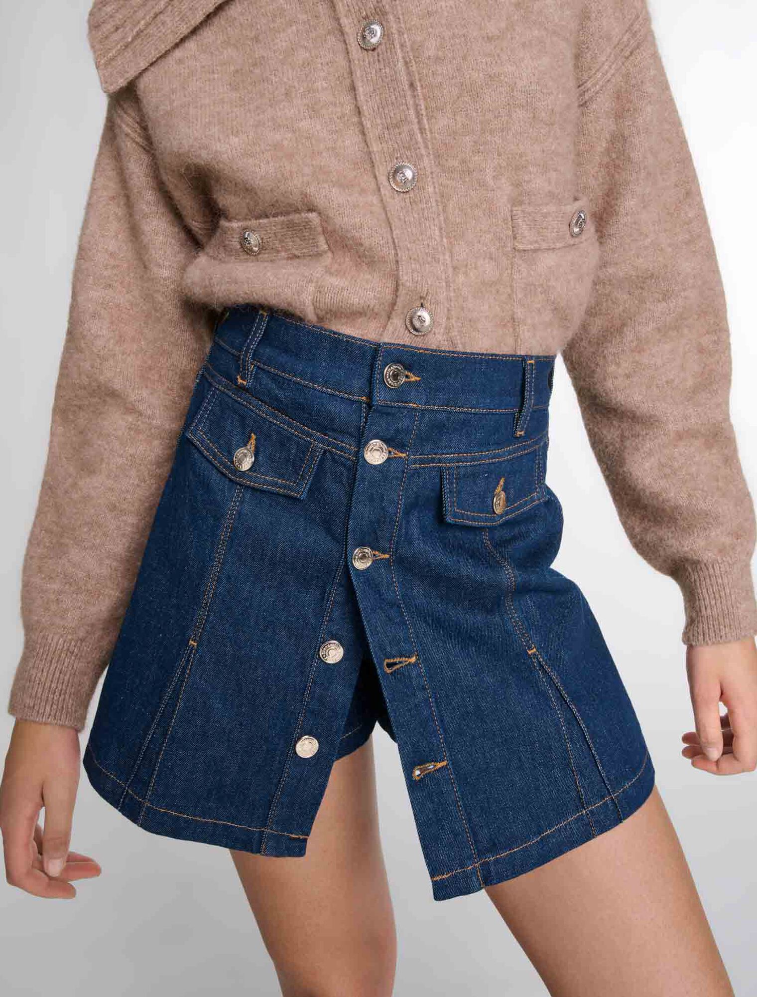 Pantaloncini trompe l'oeil in denim