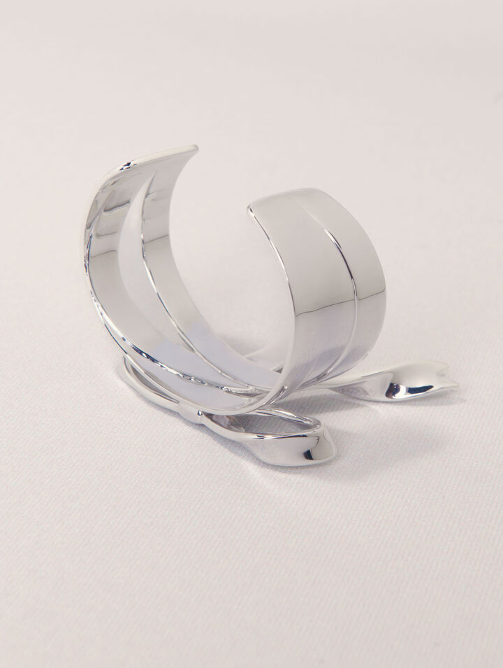 Bracciale con fiocco argentato