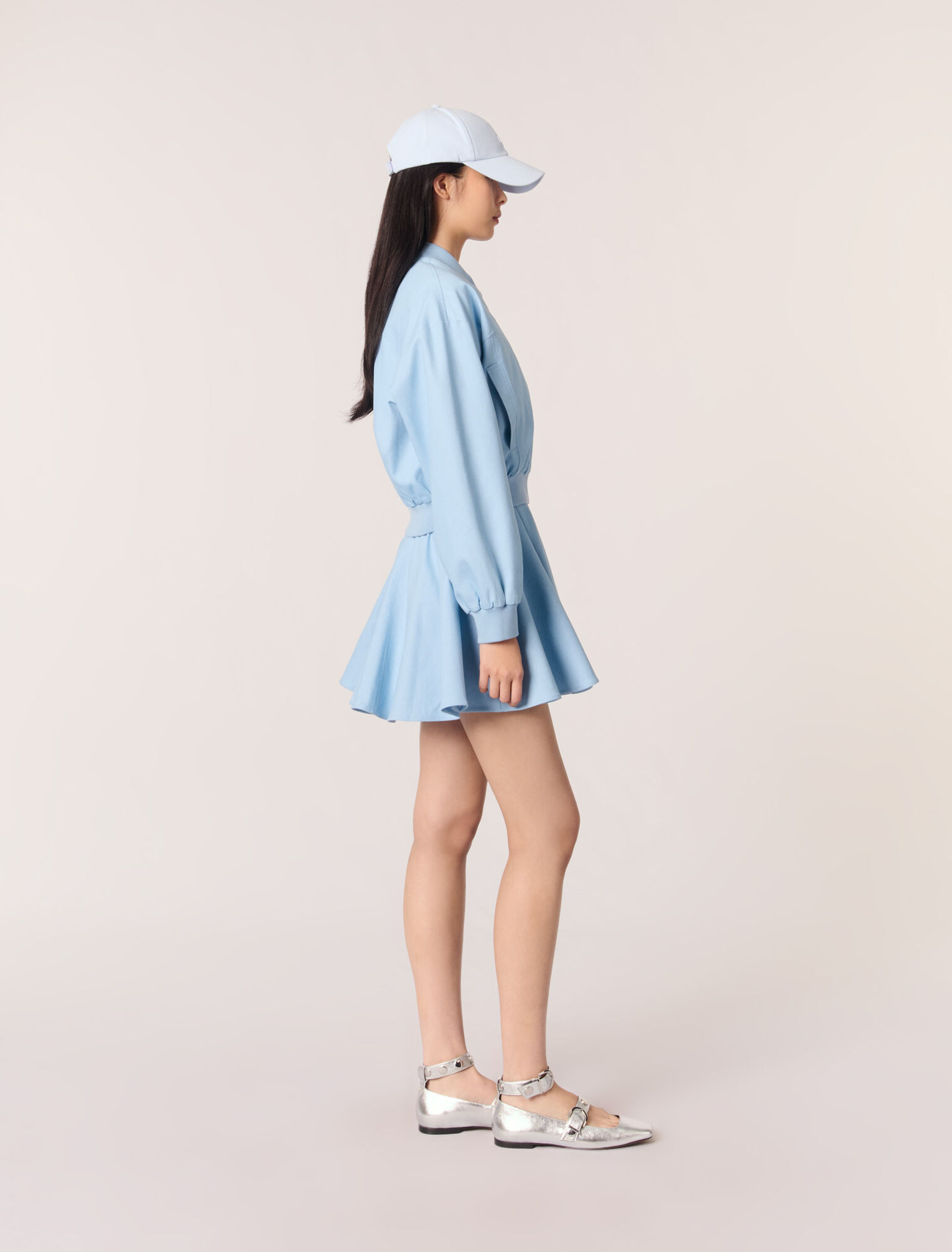 Giubbotto bomber corto in denim