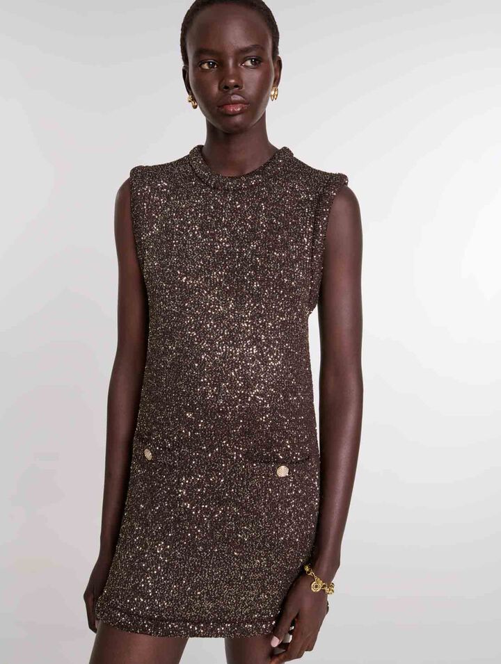 Abito corto glitterato
