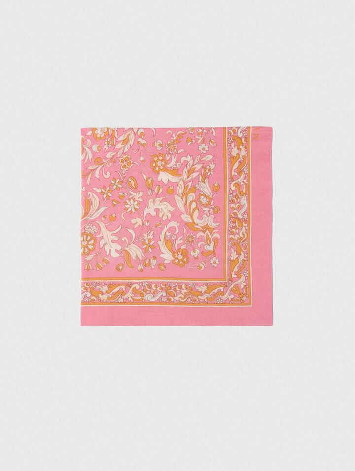 Foulard 65 x 65 stampa a fiori