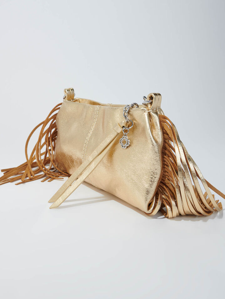 Pochette Miss M pouch pelle metallo
