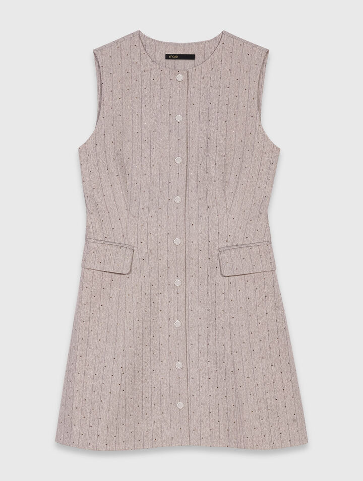 Abito tailleur corto con strass