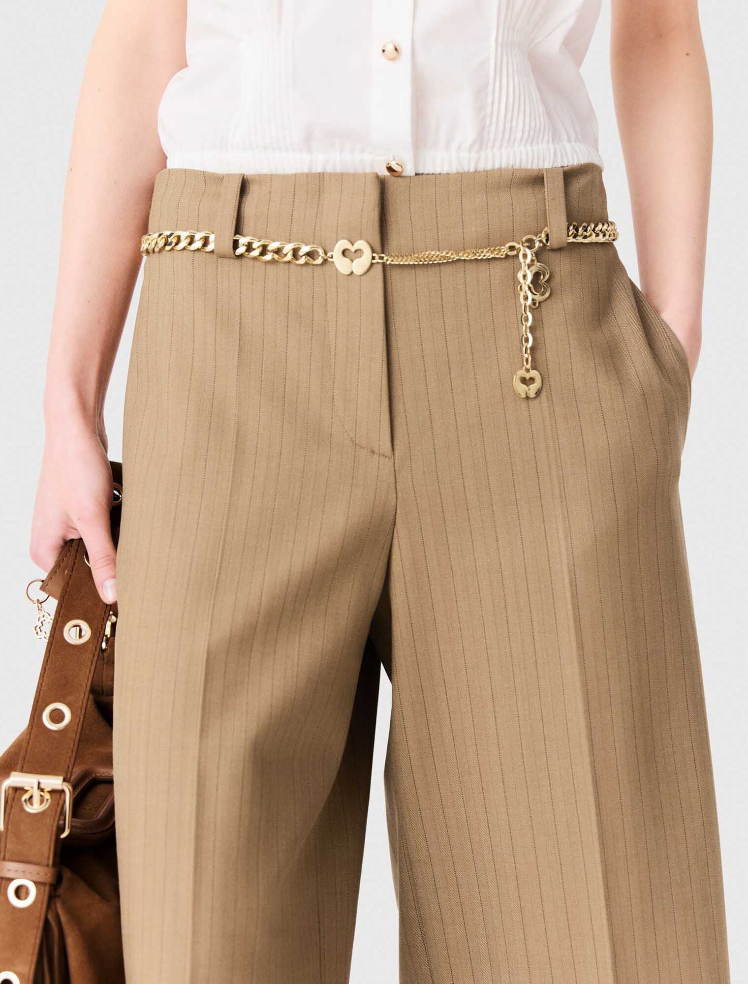 Bermuda da tailleur con pieghe