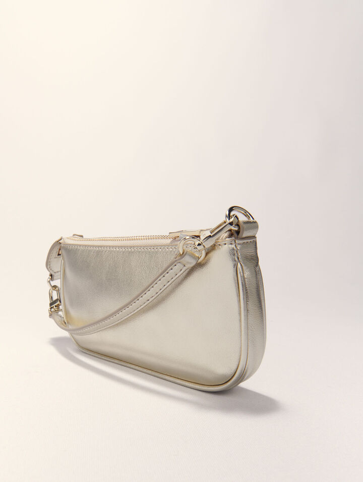 Sarah pochette pelle metallizzata