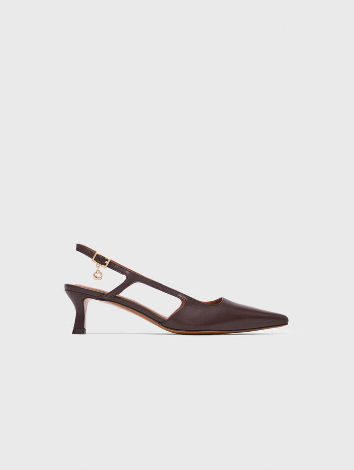 Slingback in pelle