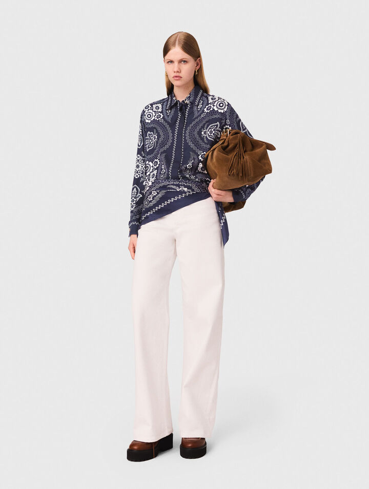Camicia fluida con stampa