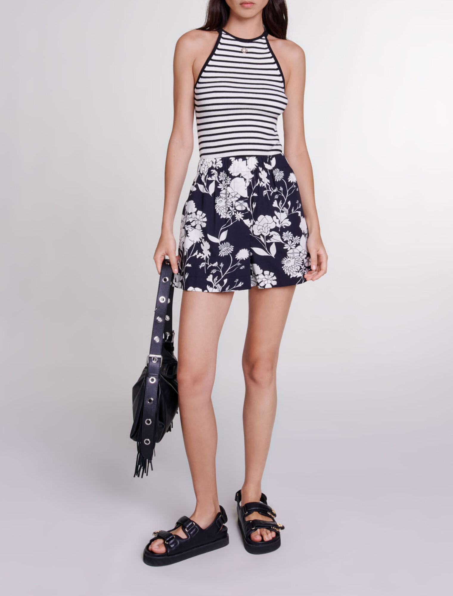 Shorts in cotone con stampa