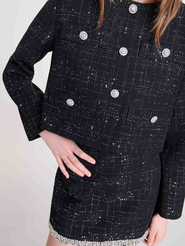 Giacca corta in tweed