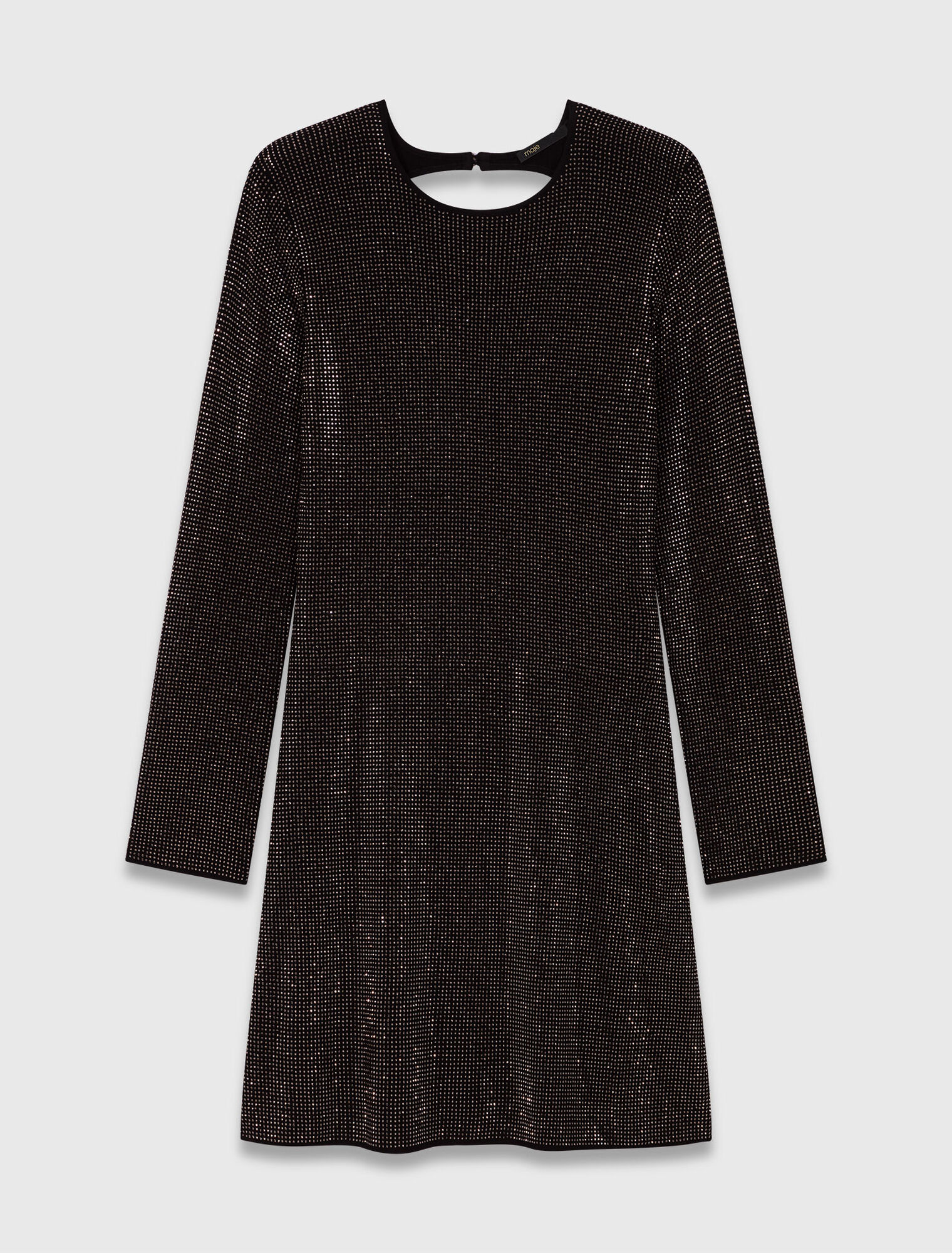 Abito corto in maglia glitterata