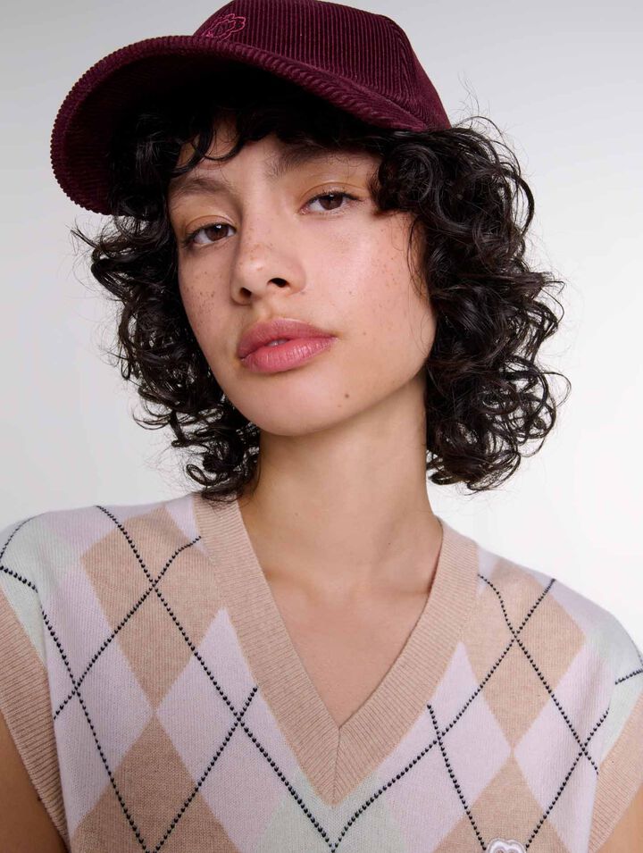 Maglione senza maniche lana mélange