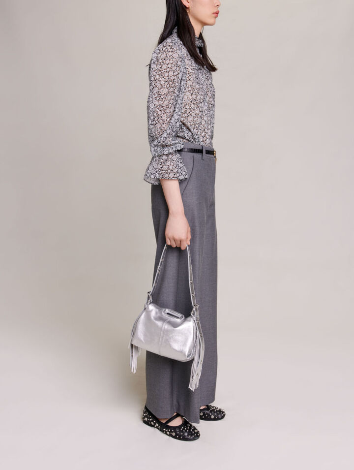 Blusa con stampa a fiori