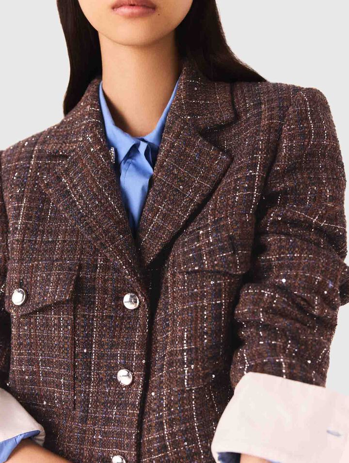 Giacca corta in tweed