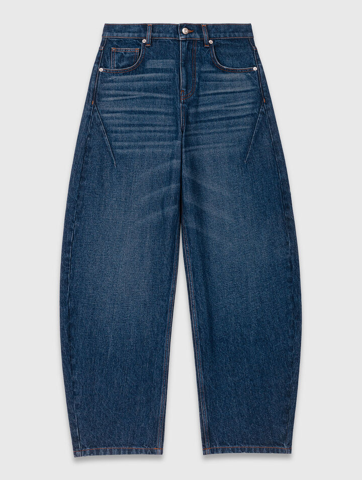 Jeans a palloncino con martingala