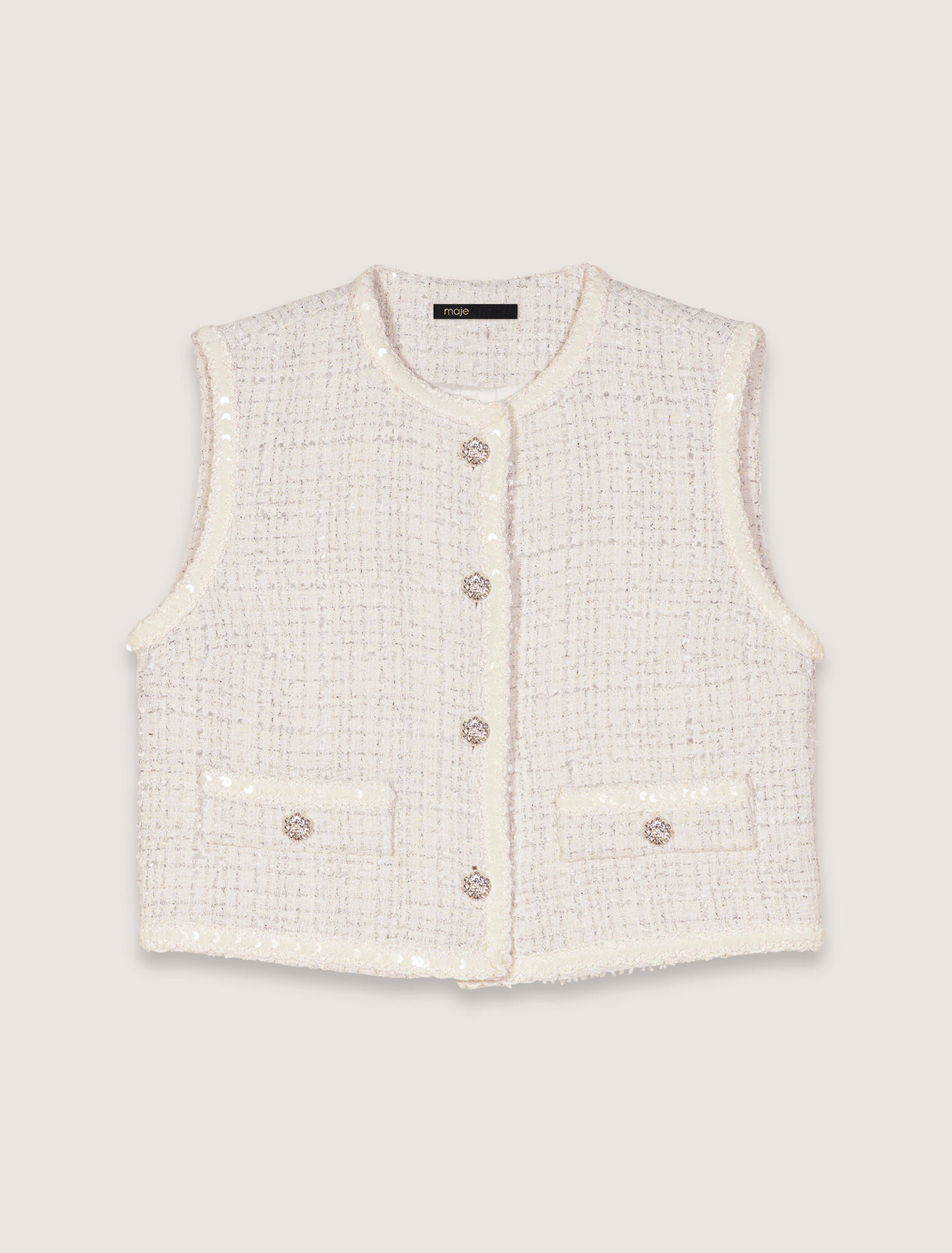 Giacca in tweed con lustrini