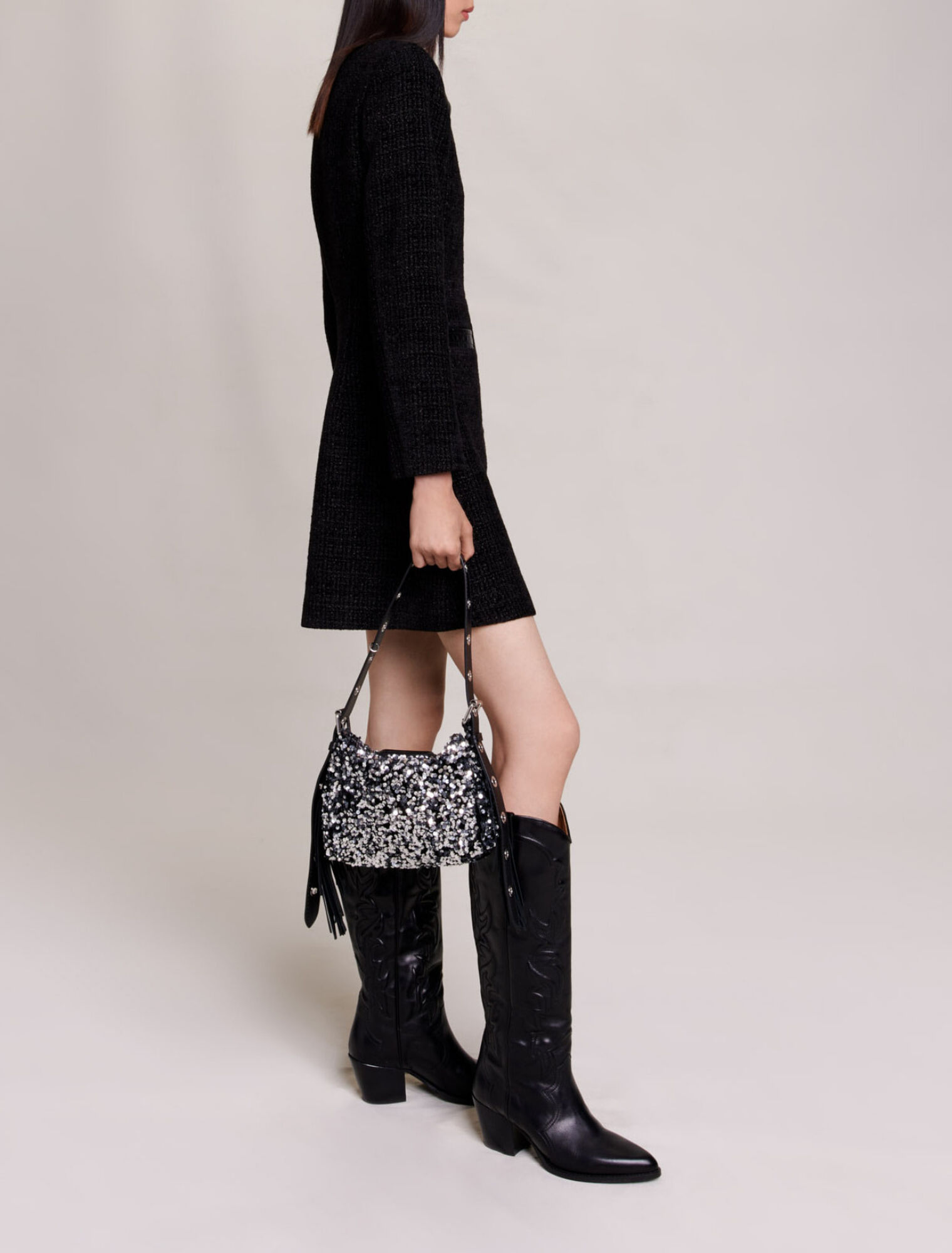 Abito corto in tweed