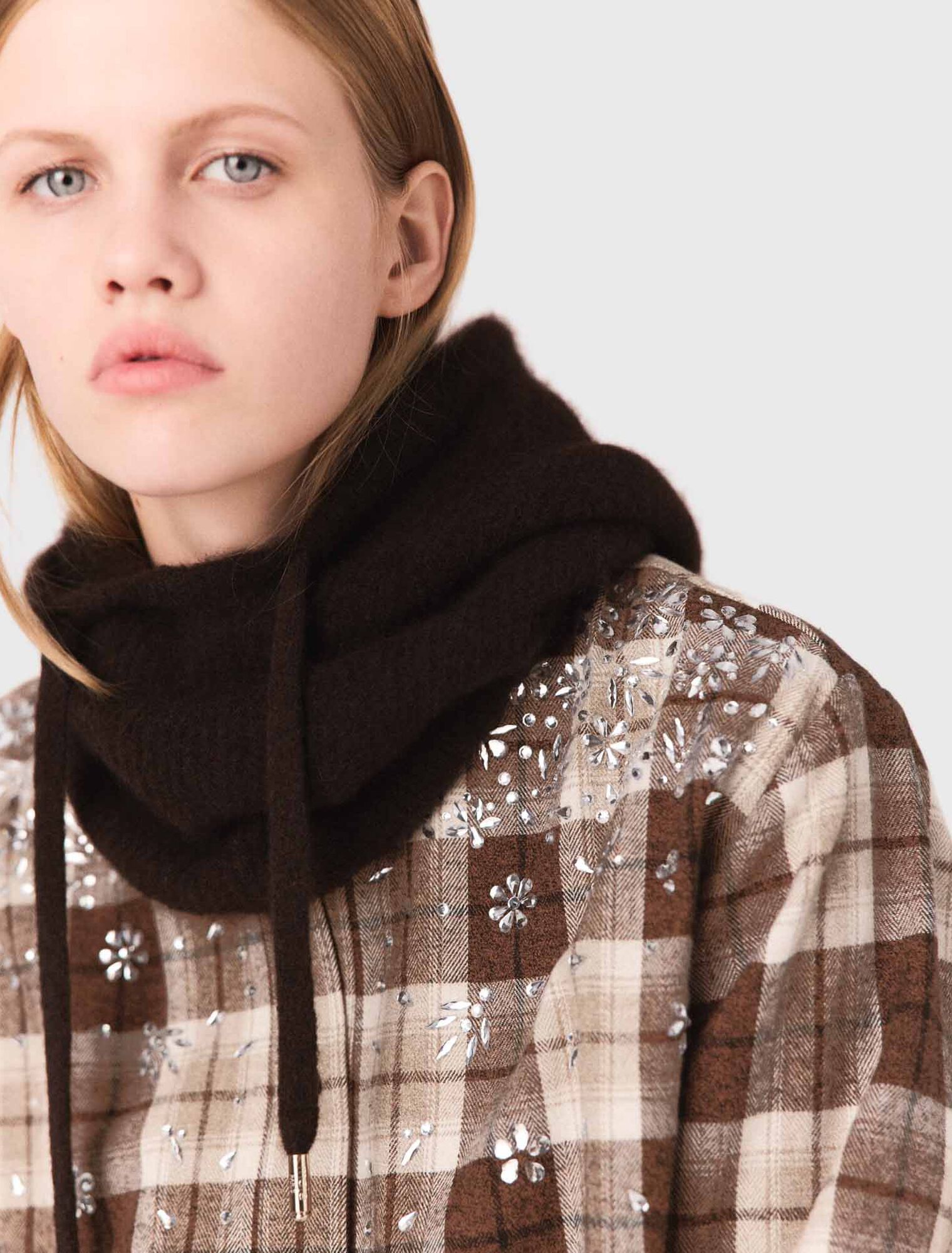 Camicia a quadri glitterata