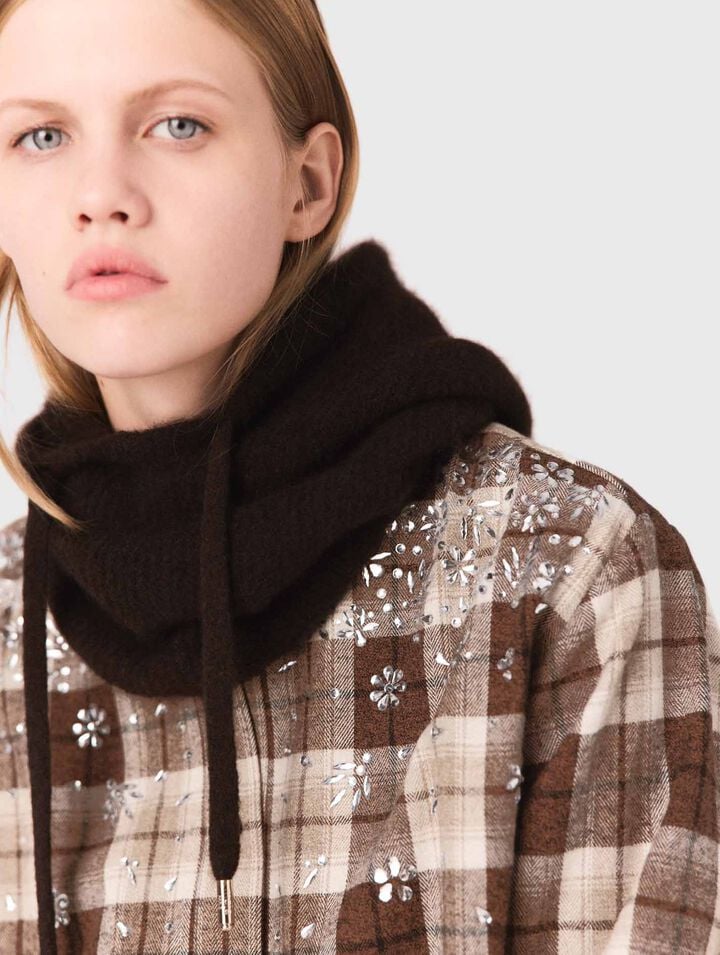 Camicia a quadri glitterata