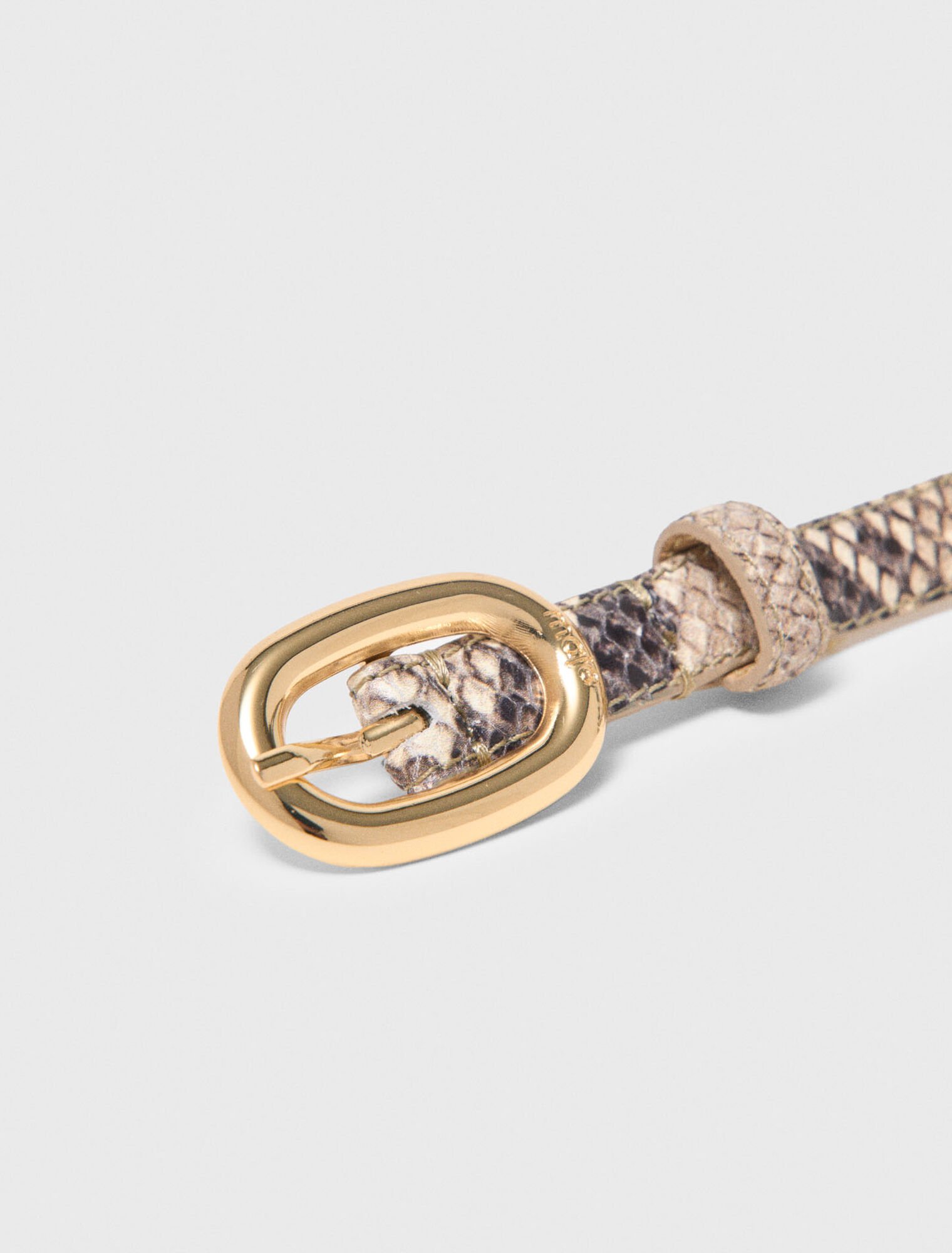 Cintura fine in pelle pitonata