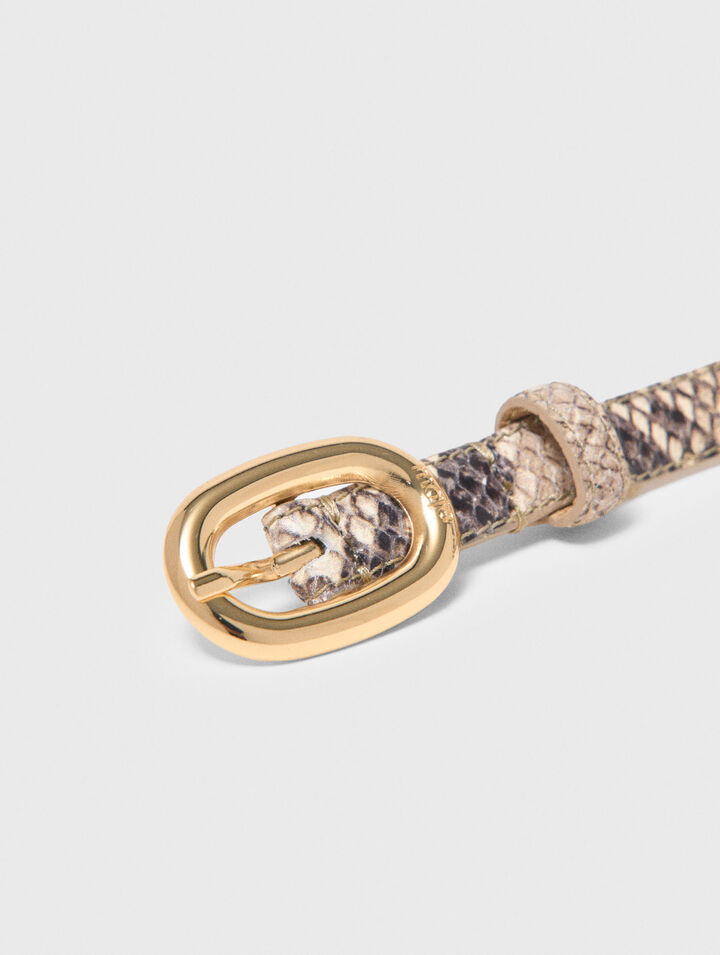 Cintura fine in pelle pitonata