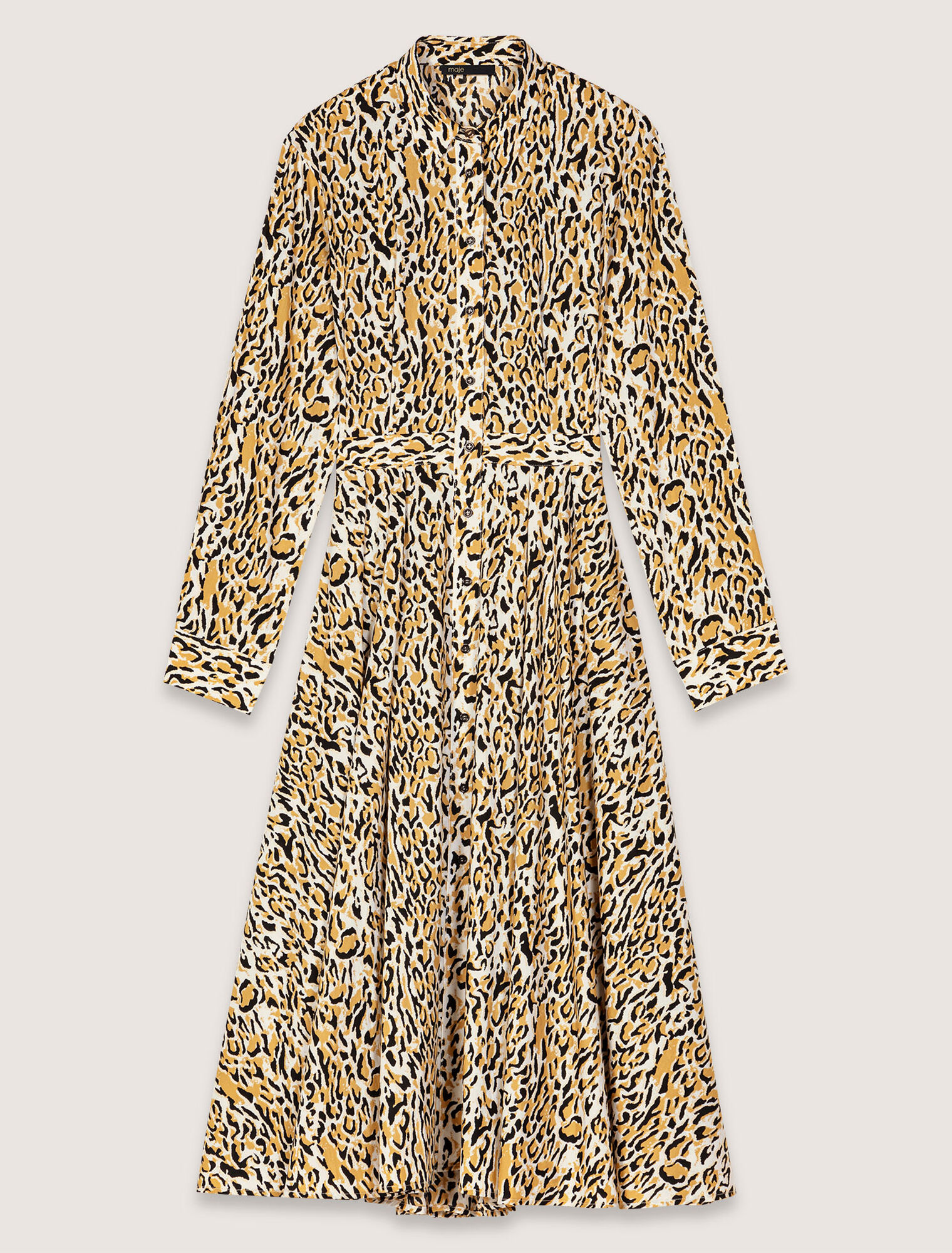 Abito midi con stampa leopardata