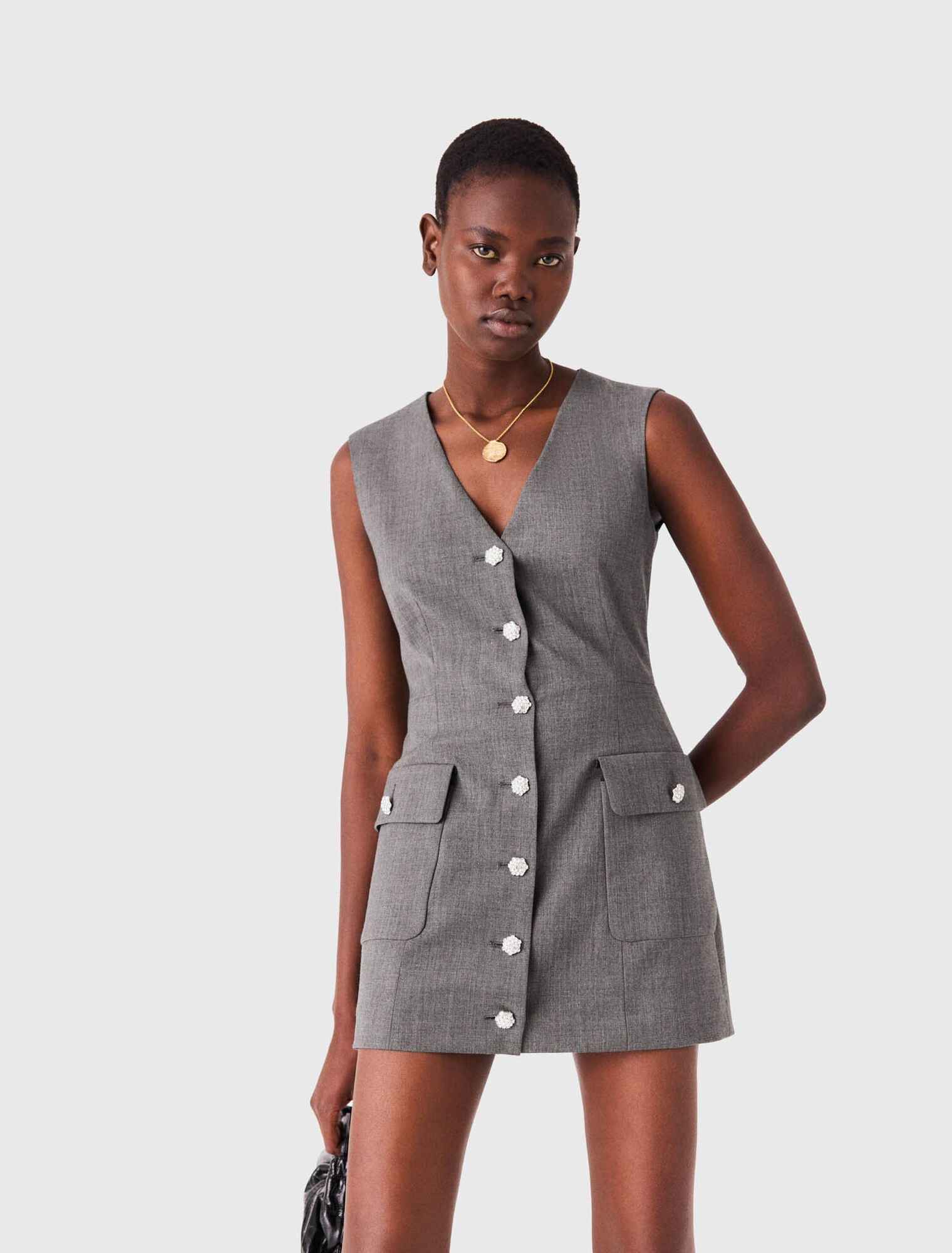 Tuta tailleur bottoni gioiello