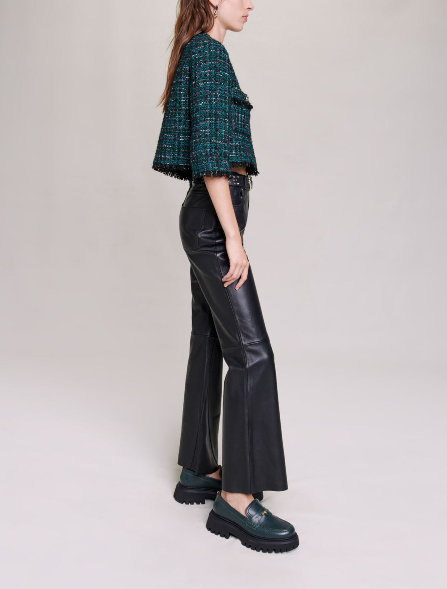 Giacca corta in tweed