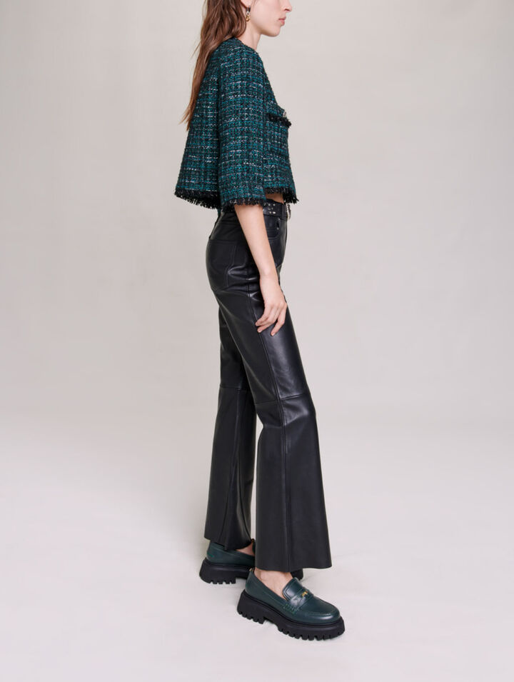 Giacca corta in tweed