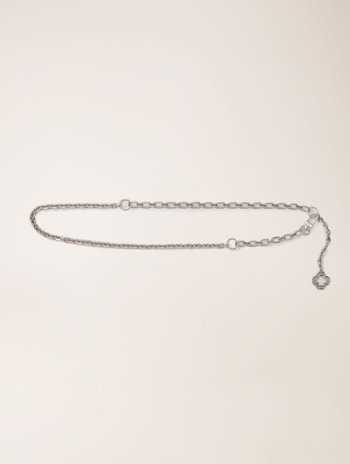 Cintura a catena con logo del Clover