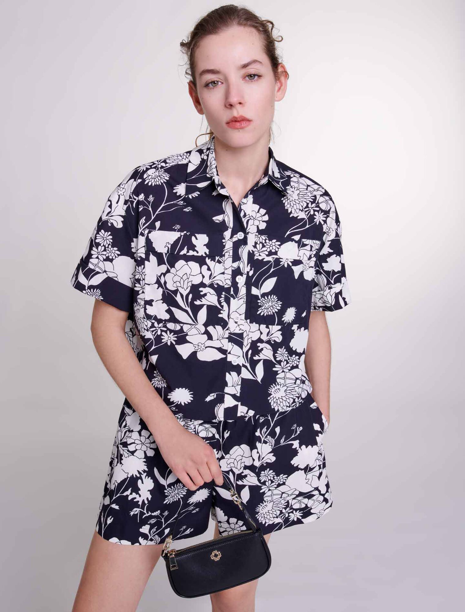 Camicia corta con stampa