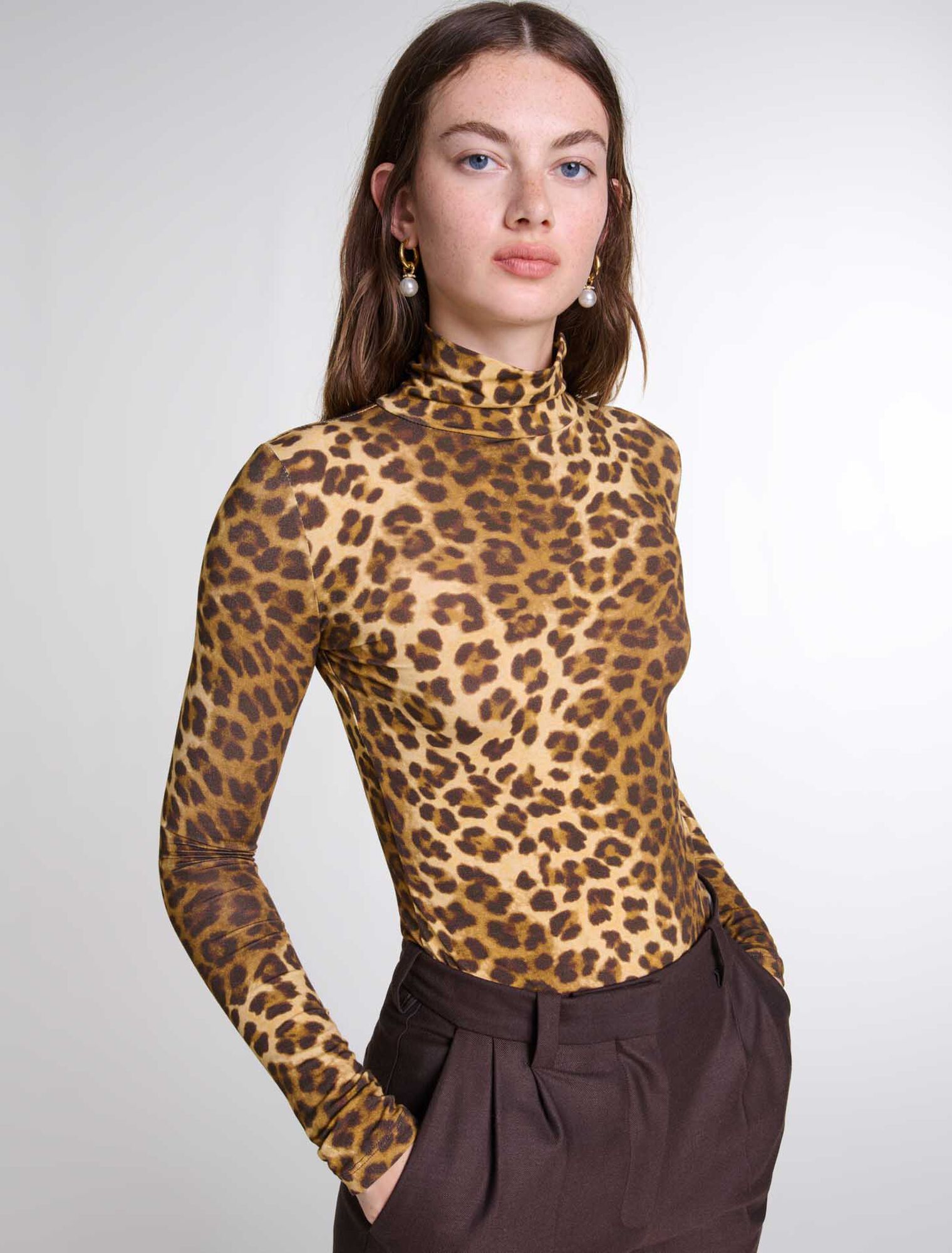 Pullover stampa leopardata
