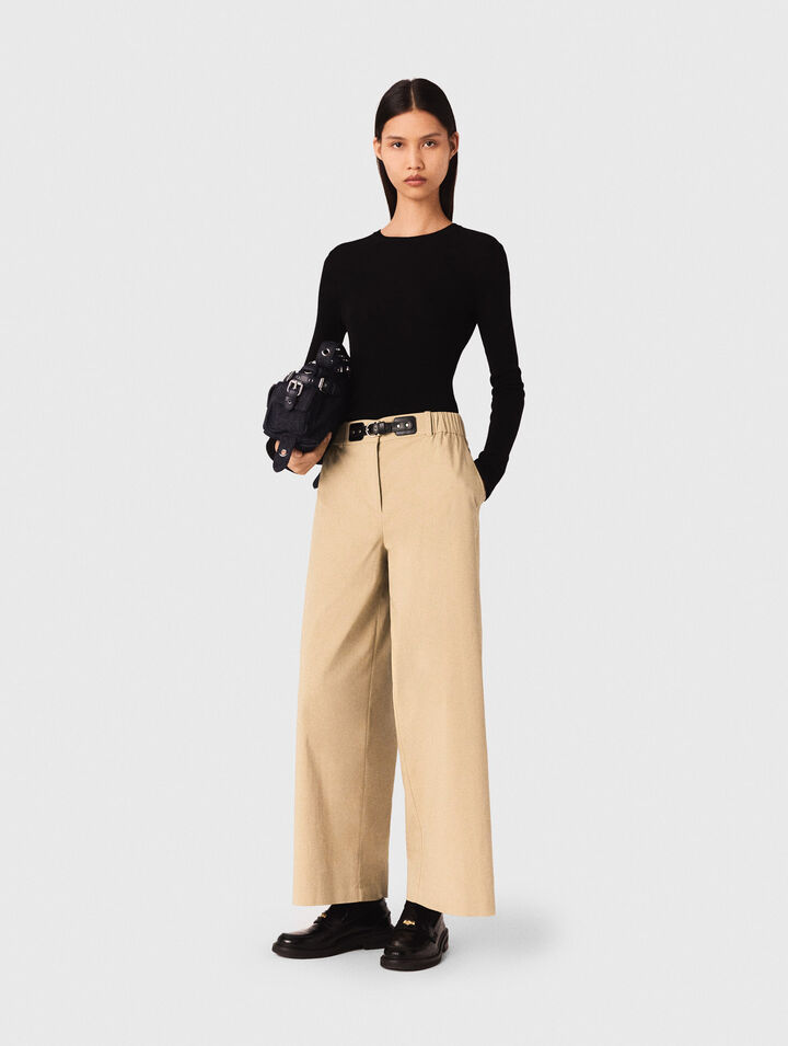Pantaloni larghi in cotone