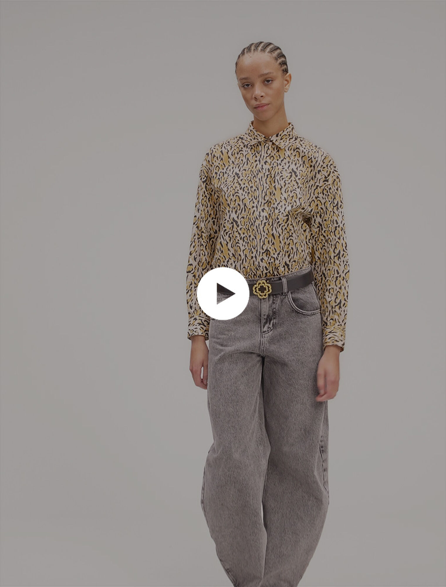 Camicia con stampa leopardata