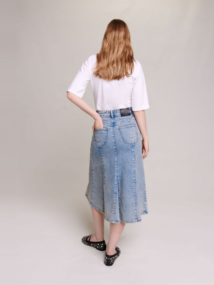 Gonna midi in denim