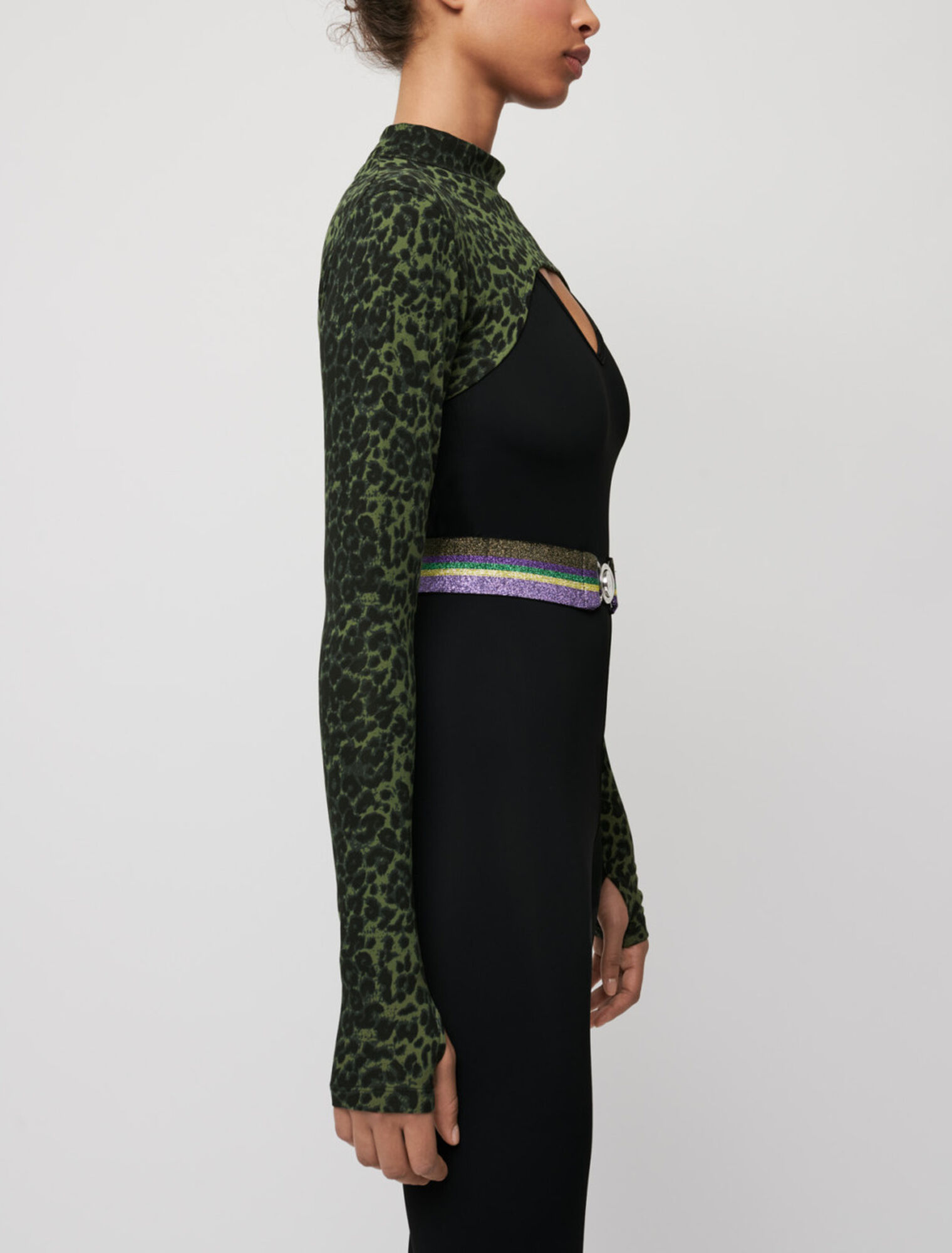 Mini crop top stampato