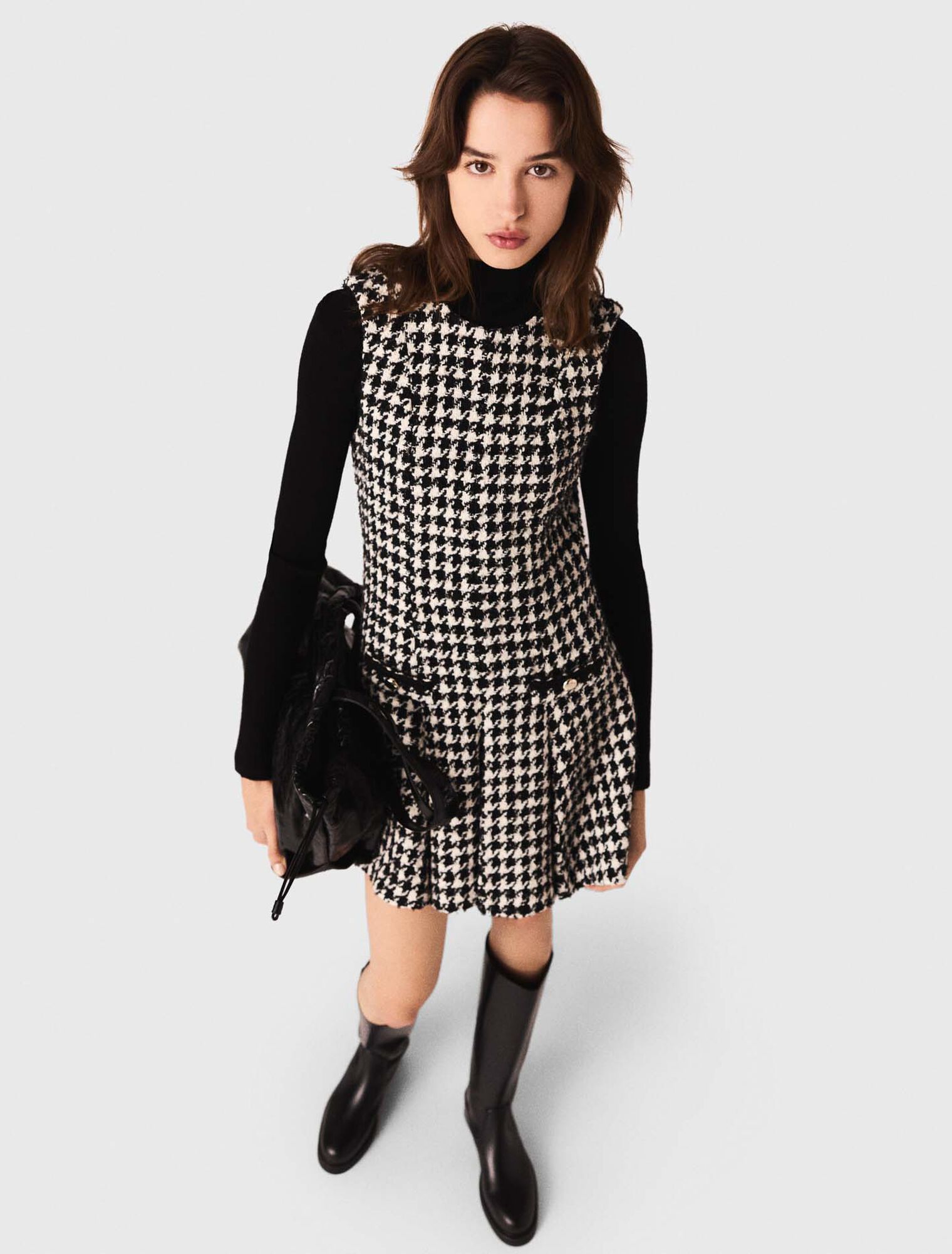 Abito svasato in tweed