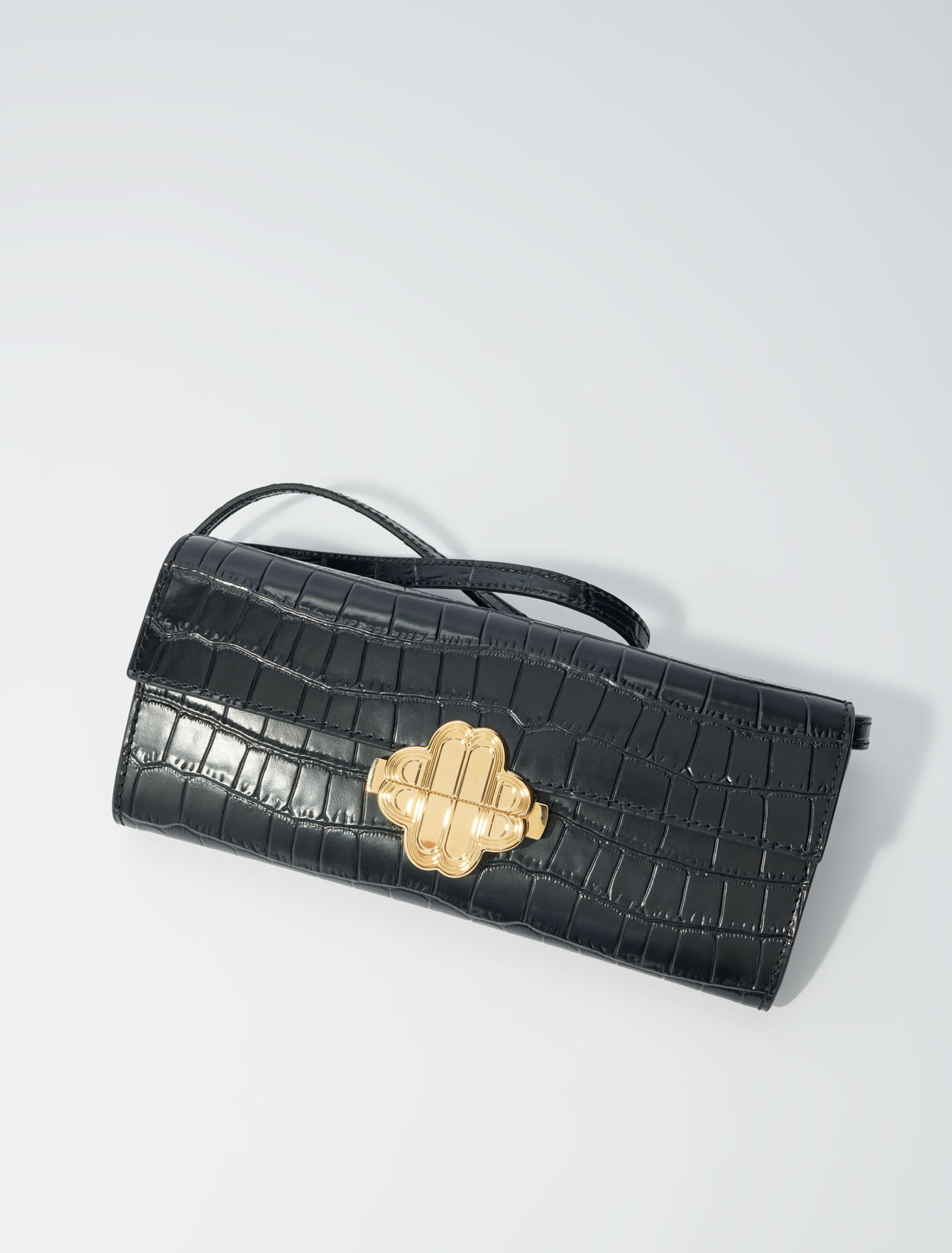 Borsa in pelle goffrata coccodrillo