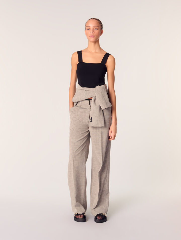 Pantaloni da tailleur gamba dritta