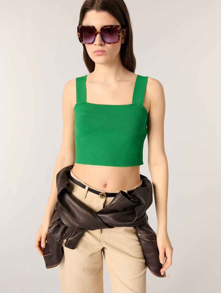 Crop top in maglia
