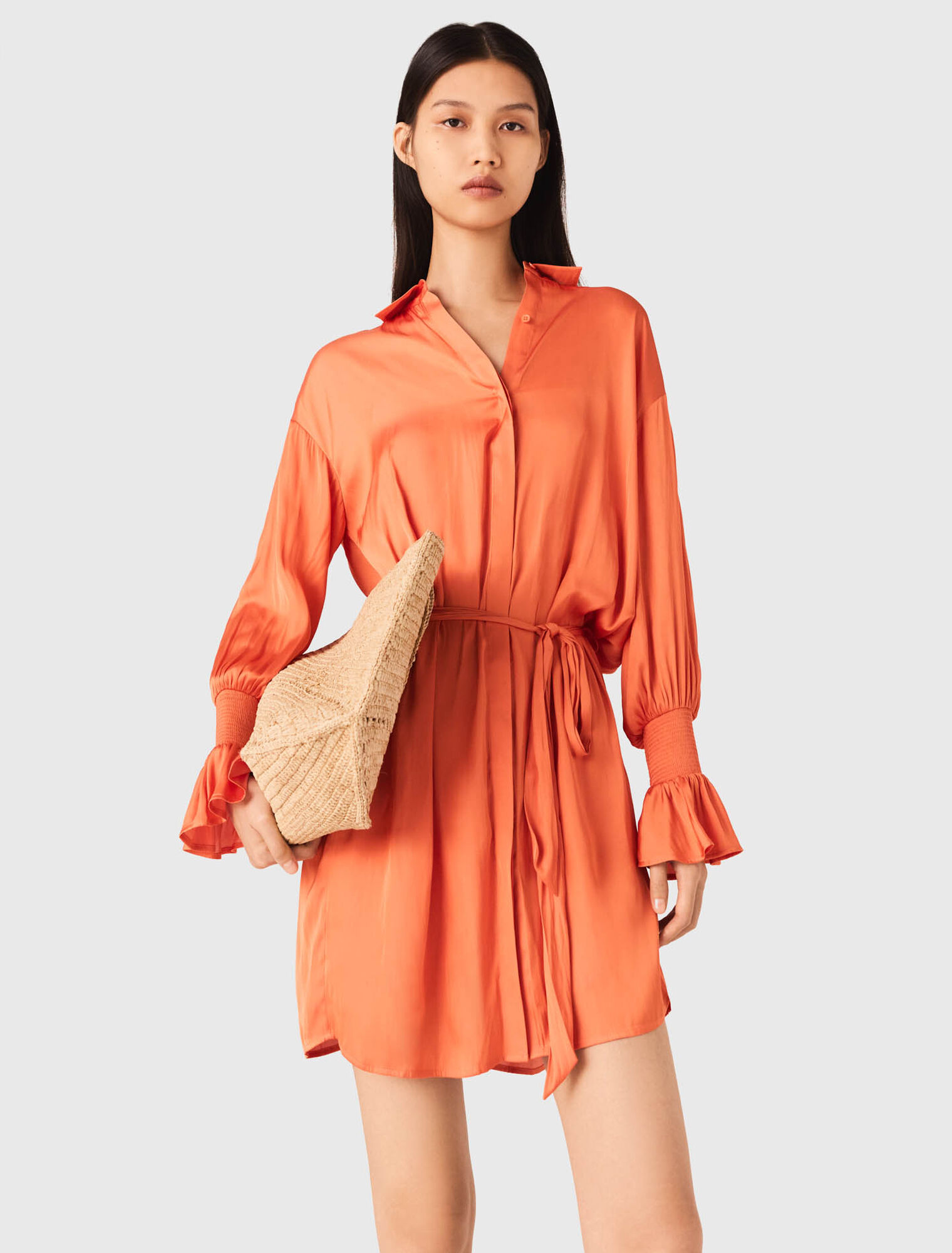 Vestito corto satinato