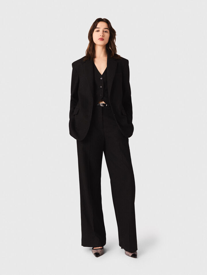 Giacca da tailleur con strass