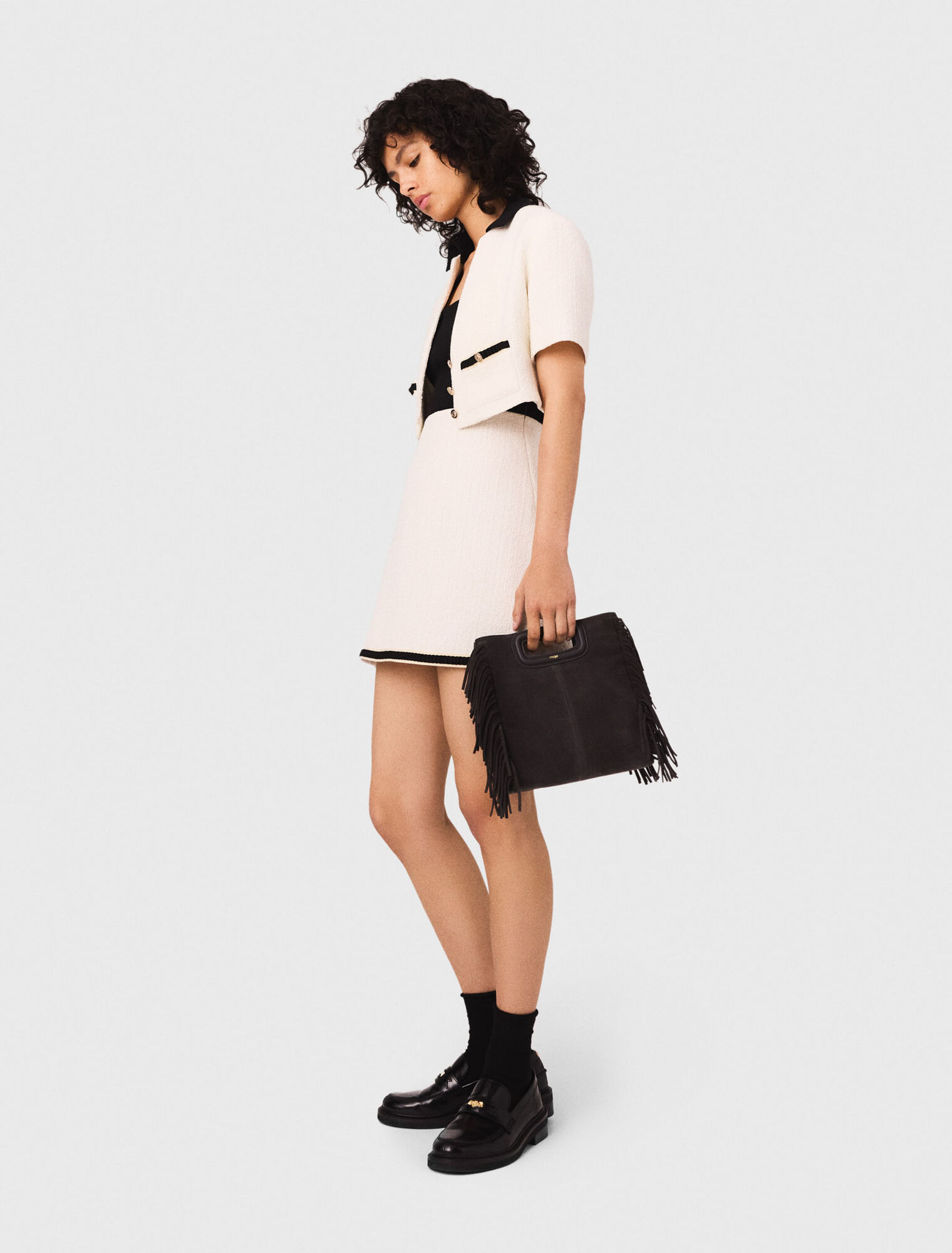 Borsa M in pelle scamosciata