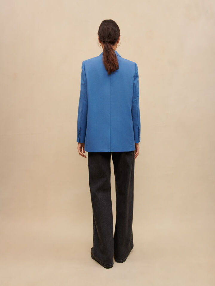 Giacca dritta blu